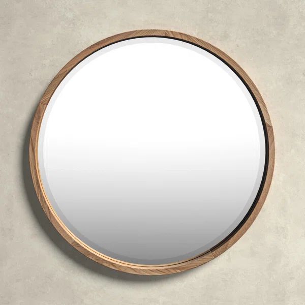 Damir Round Wood Wall Mirror | Wayfair North America