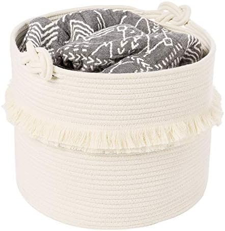 CherryNow Large Woven Storage Baskets – 16'' x 13'' Cotton Rope Decorative Hamper for Nursery, ... | Amazon (US)