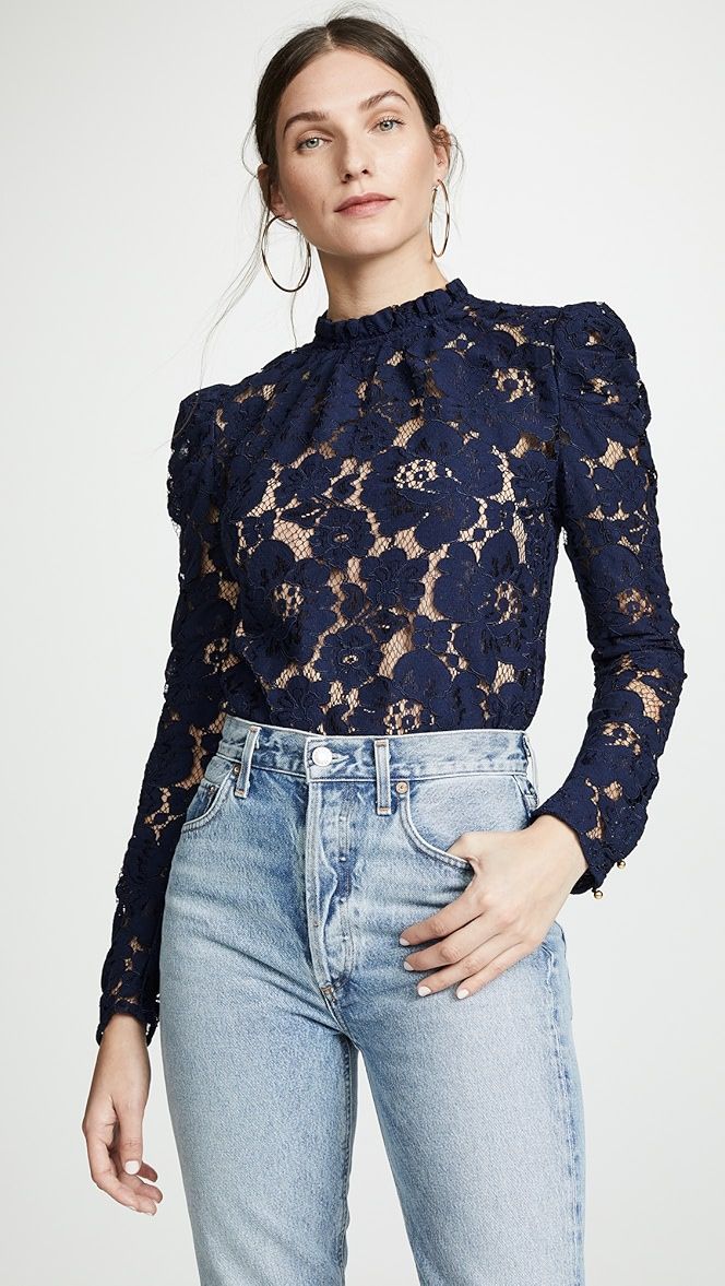 Emma Puff Sleeve Lace Top | Shopbop