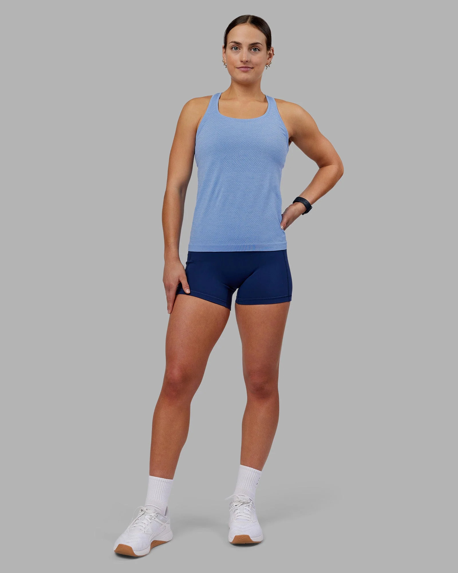 Womens AeroFLX+ Seamless Tank - Cornflower Blue Marl | LSKD | LSKD