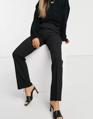 ASOS DESIGN tailored straight leg trousers in black | ASOS (Global)
