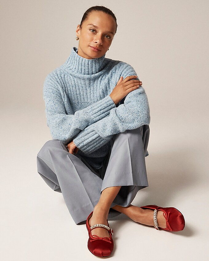 Logan embellished Mary Jane ballet flats in satin | J. Crew US