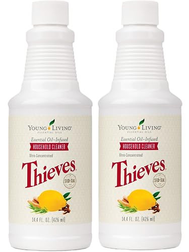 Young Living Thieves Household Cleaner, 14.4 fl. oz. (2-Pack) - All-Purpose Cleaner Concentrate Refill - Home Cleaning Solution with Water & Essential Oil Infusion | Amazon (US)