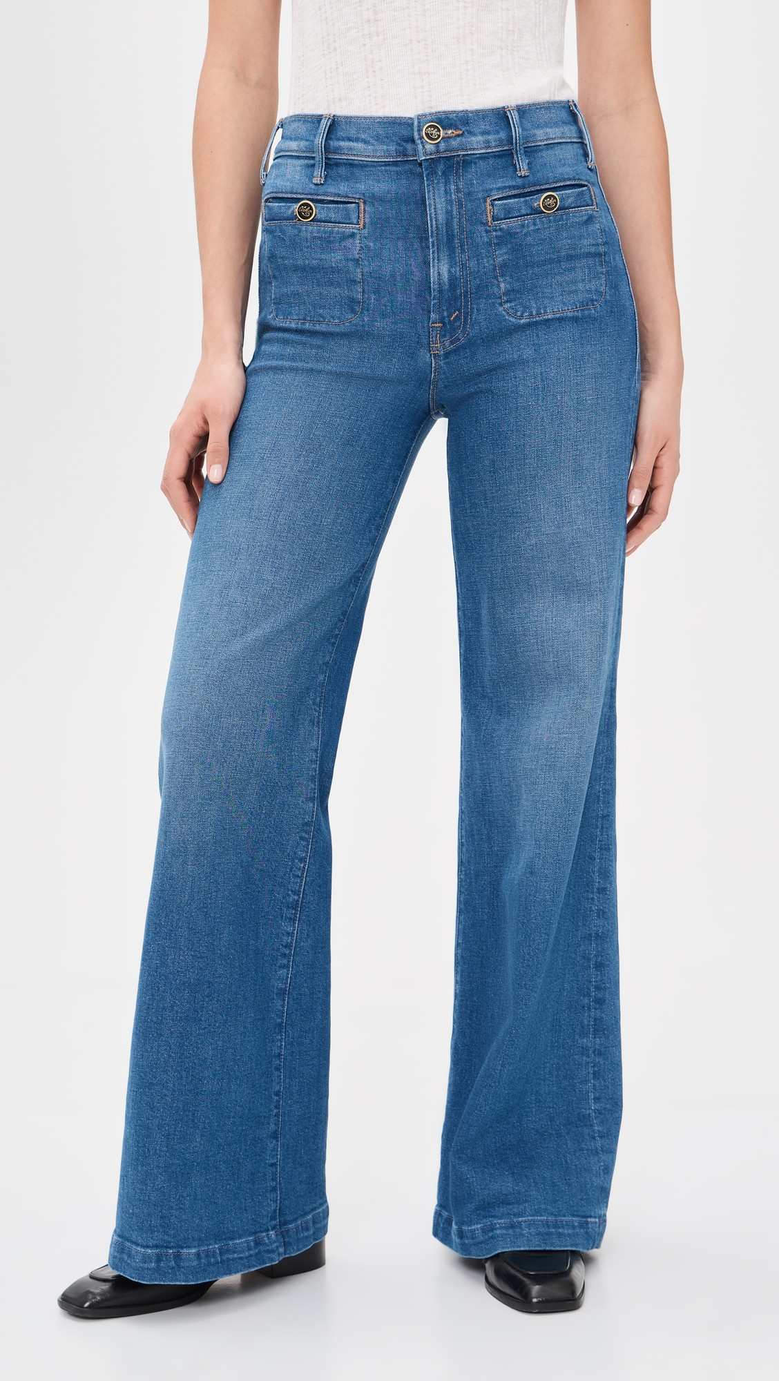 MOTHER Stashed Hustler Roller Sneak Jeans Whisk Me Away 32 | Shopbop