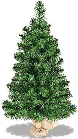 Goplus 3ft Tabletop Unlit Christmas Tree, Small Artificial Spruce Tree in Burlap Base, for Xmas I... | Amazon (US)