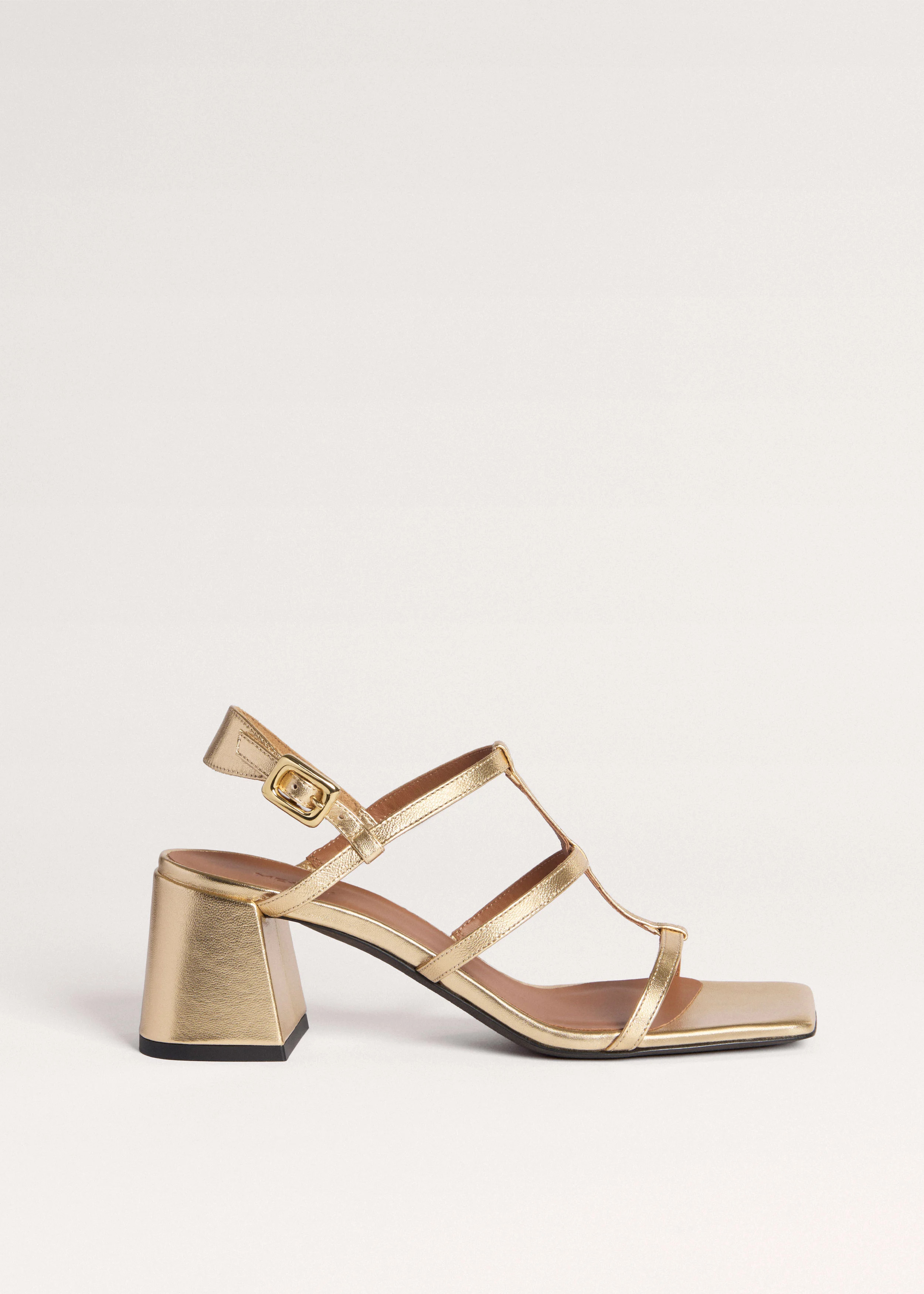 Women's Gold Caged Occasion Sandal | ME+EM | ME+EM Global (Excluding US)