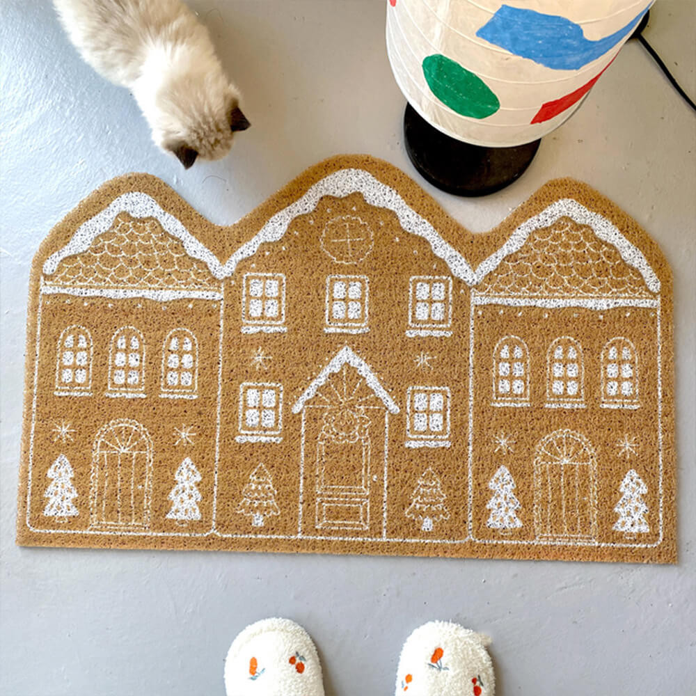 Christmas Gingerbread House Durable Multi-Functional Non-Slip Decorative Home Rug, Cinnamon / 15.75""L x 23.62""W | FunnyFuzzy Affiliate Program
