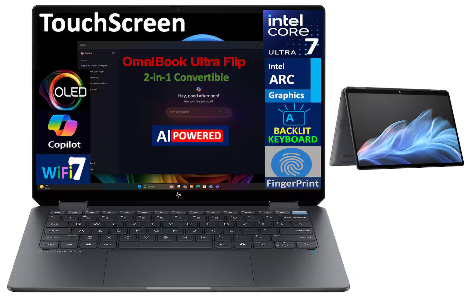 HP - OmniBook Ultra Flip 2-in-1 Laptop 14.0 2.8K Display (Intel Ultra 7-256V, 16GB LPDDR5X, 1TB SSD, Win 11 Home) - Eclipse Gray | Best Buy U.S.