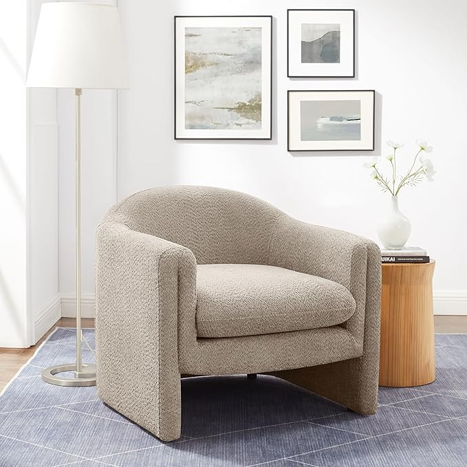 VANOMi Living Room Accent Chair, U Shaped Club Chair, and Reader Rriendly Bedroom Bucket Chair wi... | Amazon (US)