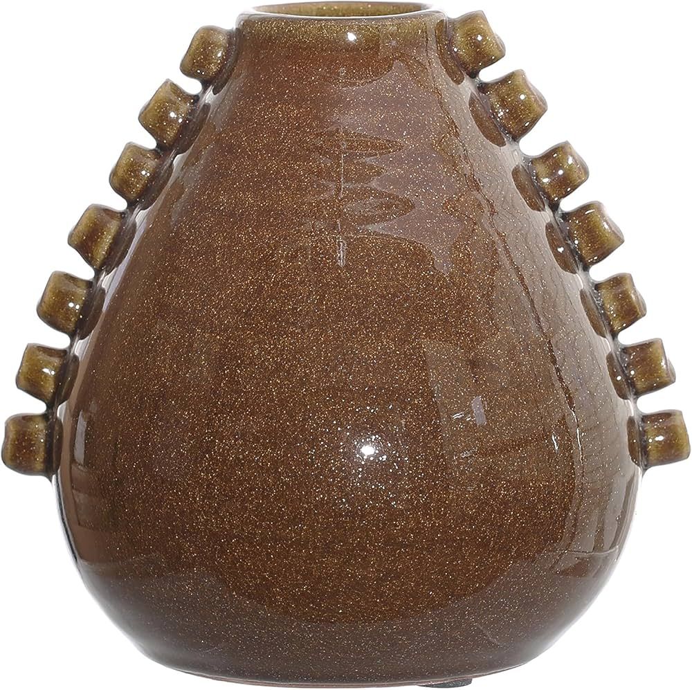 Creative Co-Op 7.25 Inches Terra-Cotta Hobnails, Brown Vase | Amazon (US)