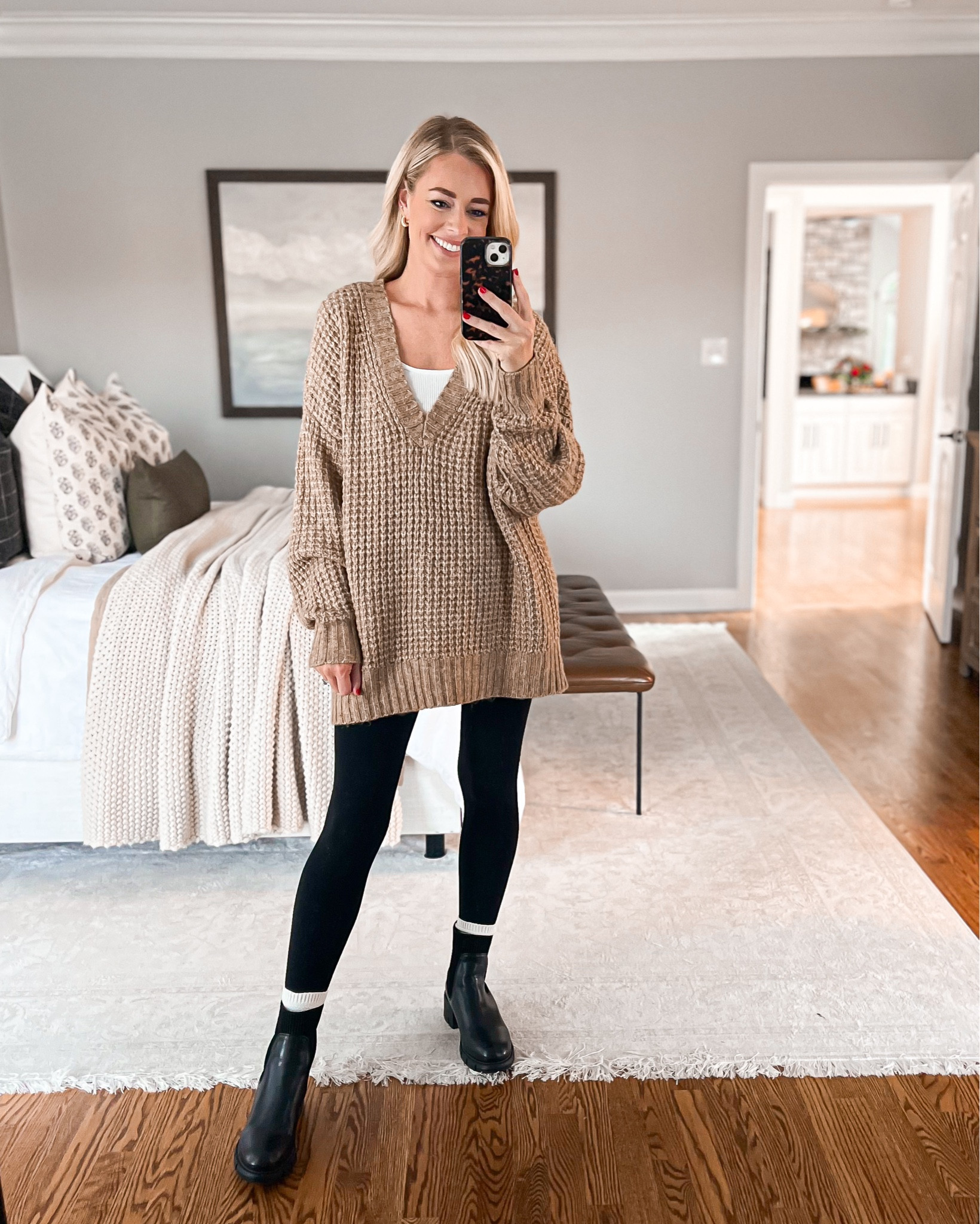 Wearing a small in sweater & leggings // leggings fit true to size // sweater is an oversized fit, you may want to size down if you don’t want it as oversized as I have it! 

Casual outfits, leggings outfit, winter outfits, fall outfits, spring outfits, sweaters, boots, booties, spring break outfits 

#LTKSeasonal #LTKsalealert #LTKstyletip