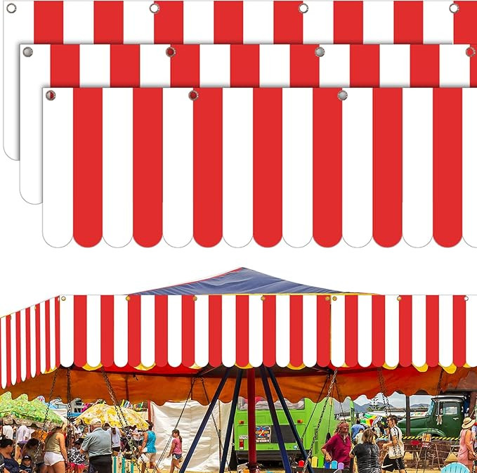 3 Pcs Carnival Awning Decorations Tent Circus Hanging Decorations Carnival Banner Concession Stan... | Amazon (US)