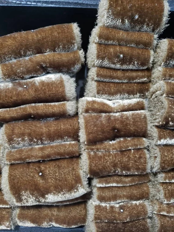 Mocha Latte Velvet Ribbon 100% Silk Bridal Bouquet | Etsy | Etsy (US)