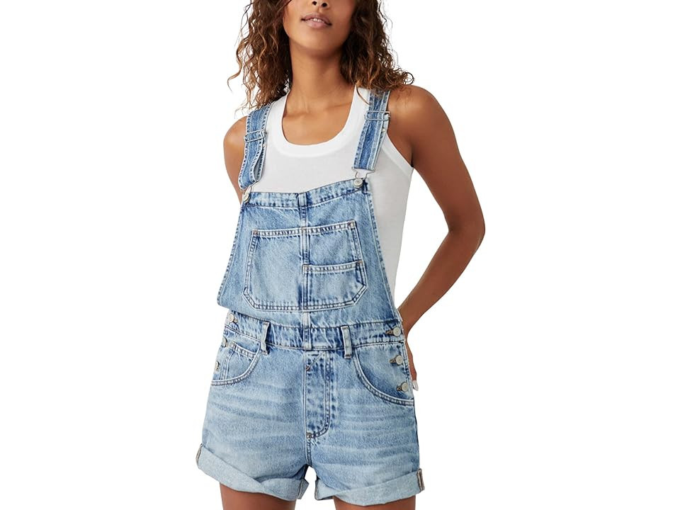 Free People We The Free Ziggy Shortall Women's Jumpsuit & Rompers One Piece Follow Your Heart : XS (Women's 0-2), Cotton/Denim | Zappos