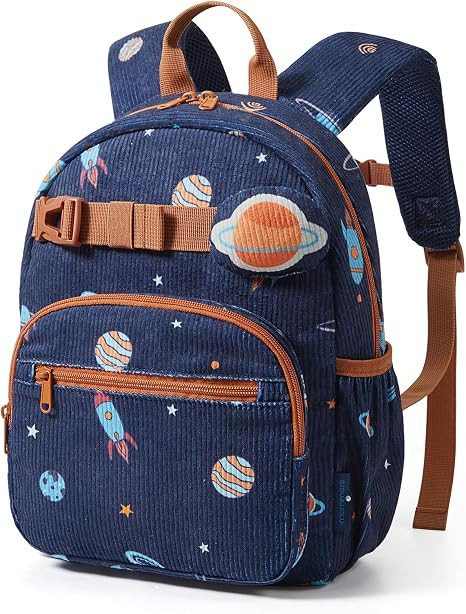 mommore Toddler Backpack for Boys 2-4, Corduroy Kids Backpack, 13" H Cute Preschool Kindergarten ... | Amazon (US)