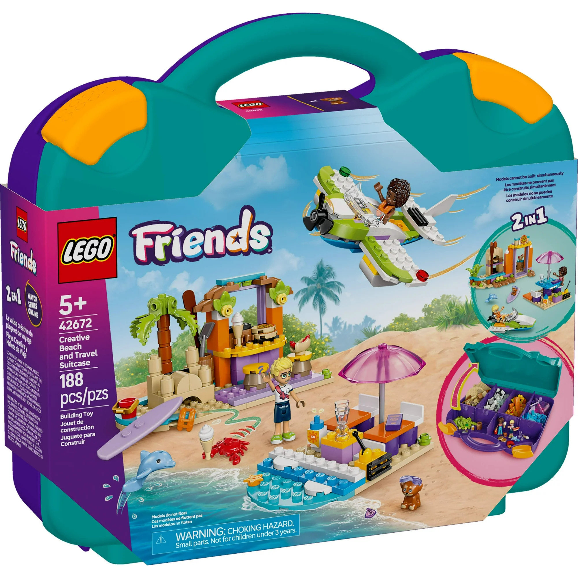 LEGO Friends Creative Beach and Travel Suitcase Toy Building Set - Portable Pretend Play Set for ... | Walmart (US)