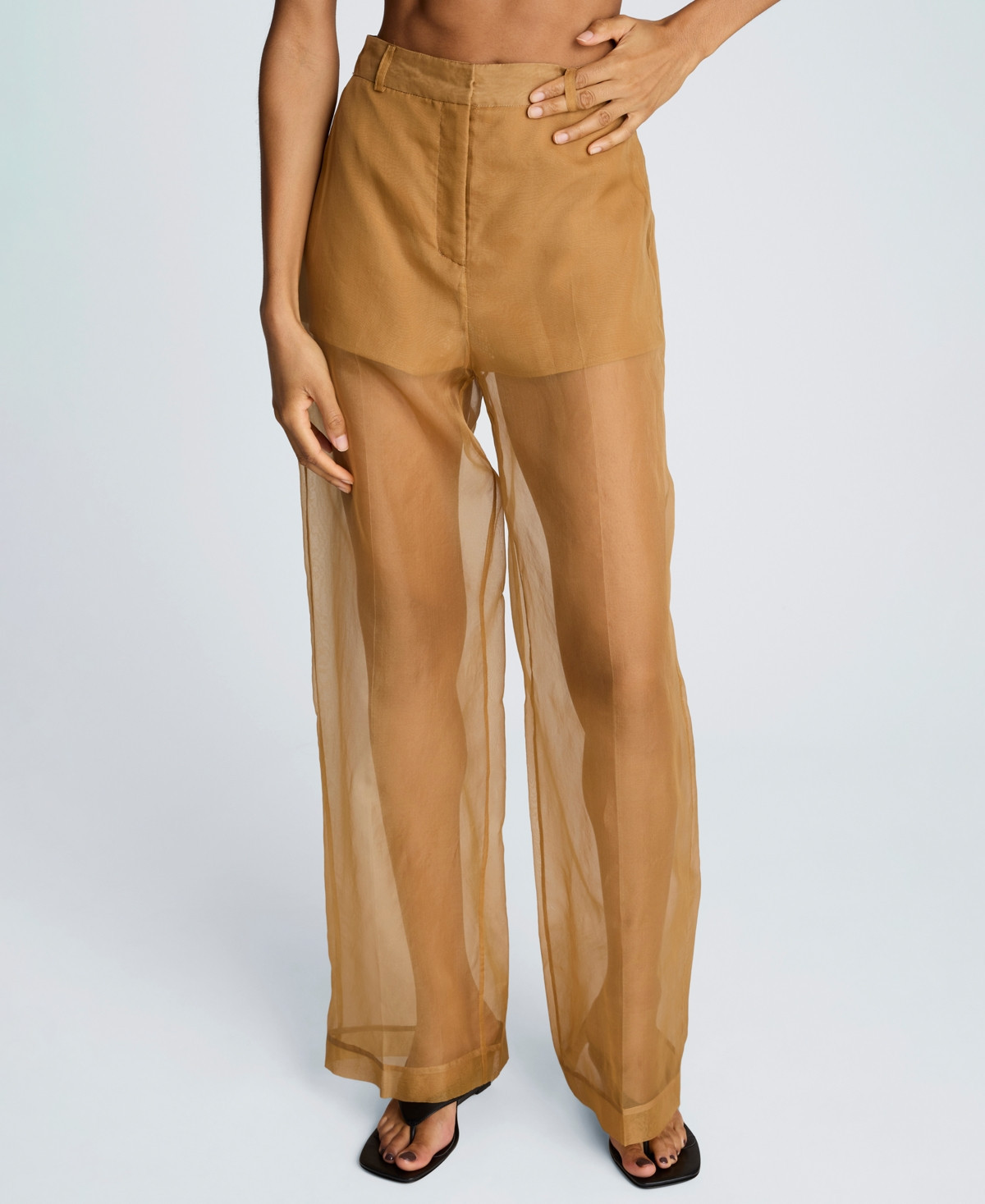 Kenneth Cole Women's High-Waist Organza Pants - Mesquite | Macy's