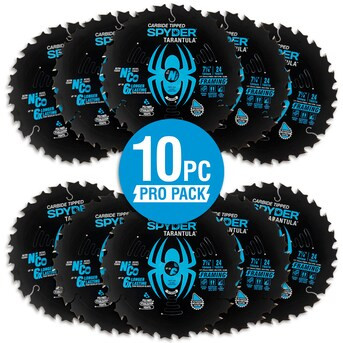 Spyder Framing 10-Pack 7-1/4-in 24-Tooth Tungsten Carbide-tipped Steel Circular Saw Blade | Lowe's
