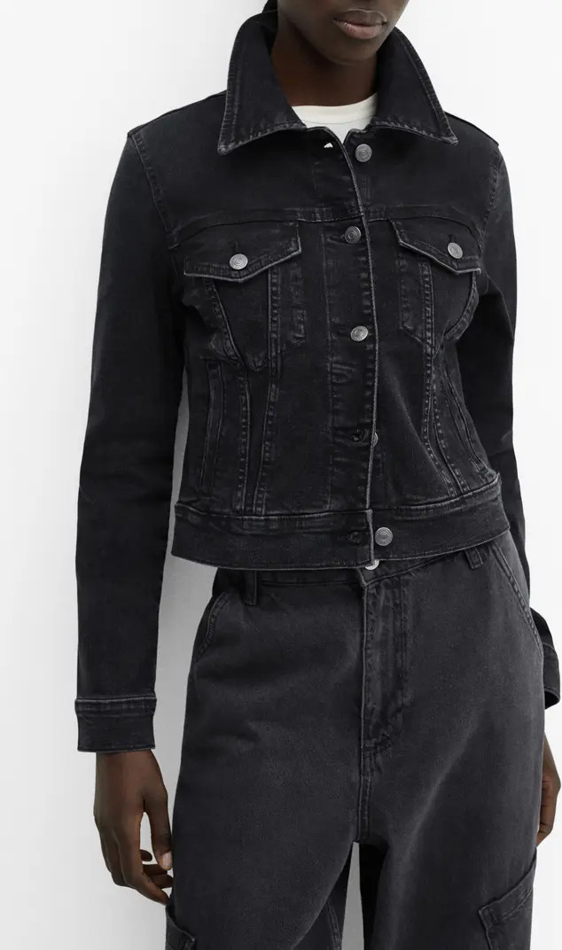 MANGO Vicky Denim Trucker Jacket | Nordstrom | Nordstrom