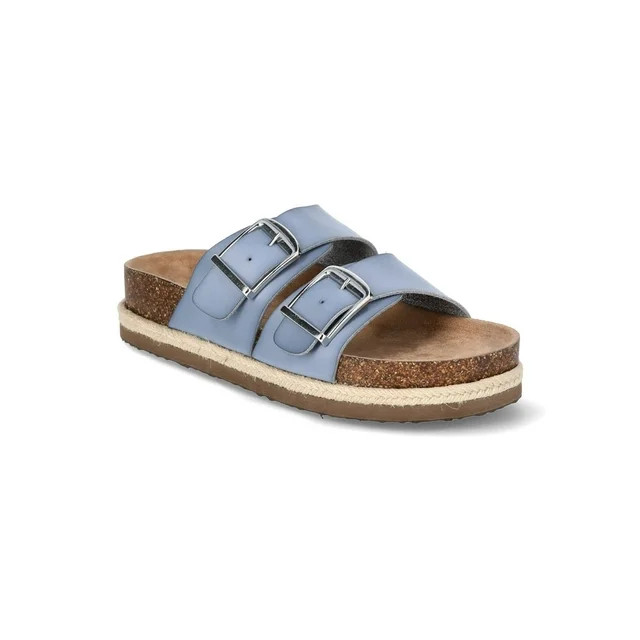 Time and Tru Women's Platform Footbed Slide Sandals | Walmart (US)