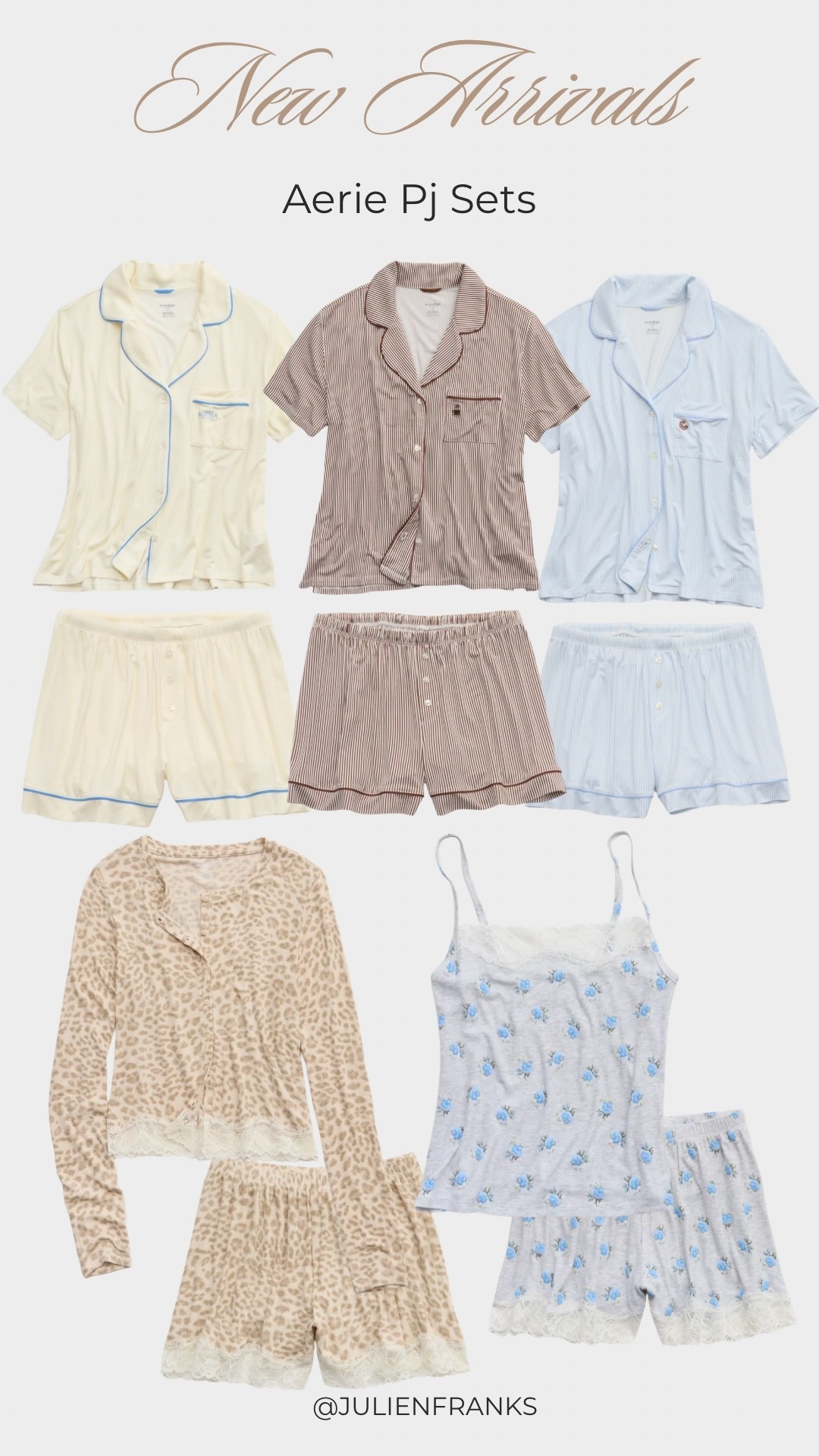 Absolutely obsessed with these new arrivals from Aerie! Their pj sets are super comfortable and come in so many cute patterns!!🤍

#LTKdayinmylife #LTKootd #LTKgrwm