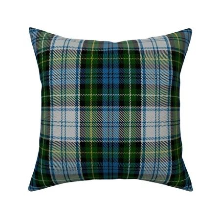 Square Throw Pillow 18 Linen Cotton Canvas - Tartan Large Kilt Plaid Scotland Scottish Blue Green Fa | Walmart (US)