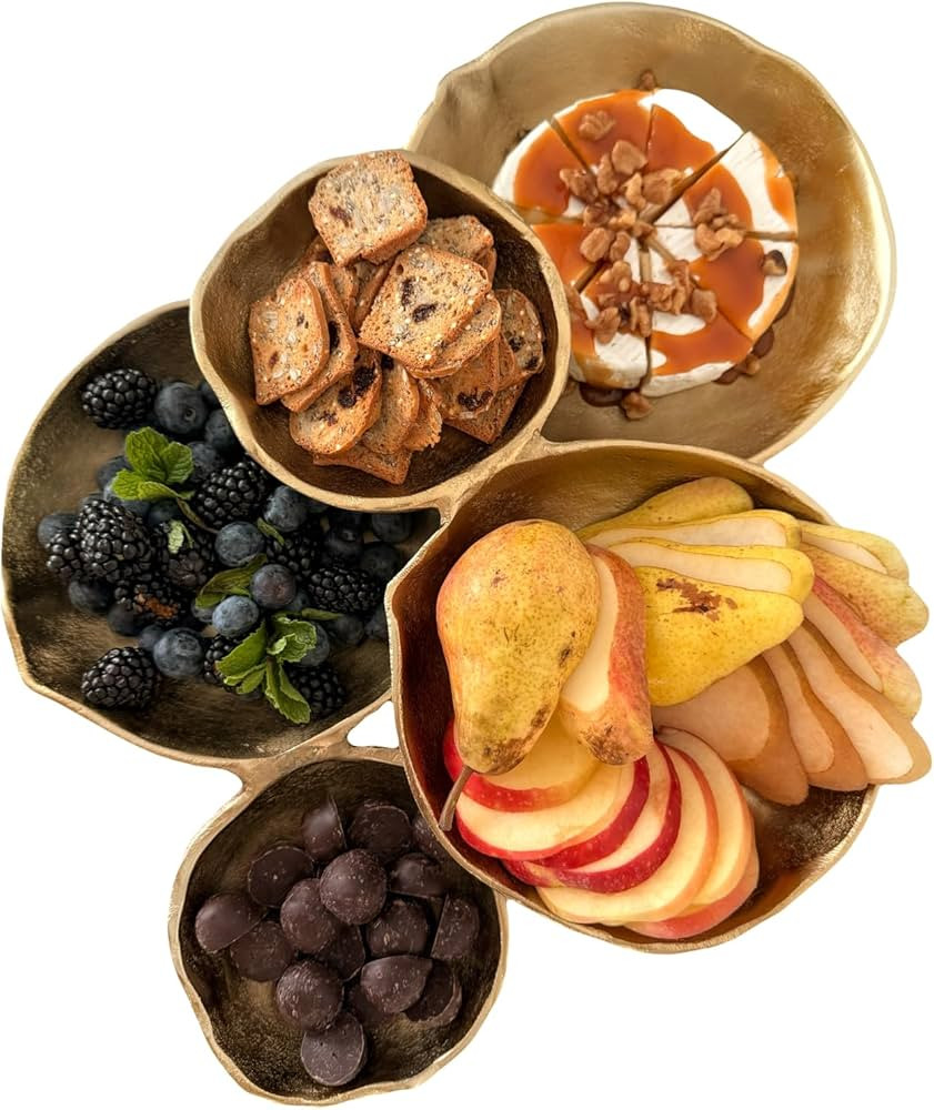 5 Cluster Serving Tray (Dark Gold) | Amazon (US)