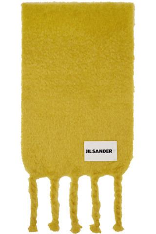 Jil Sander - Yellow Plain Scarf | SSENSE