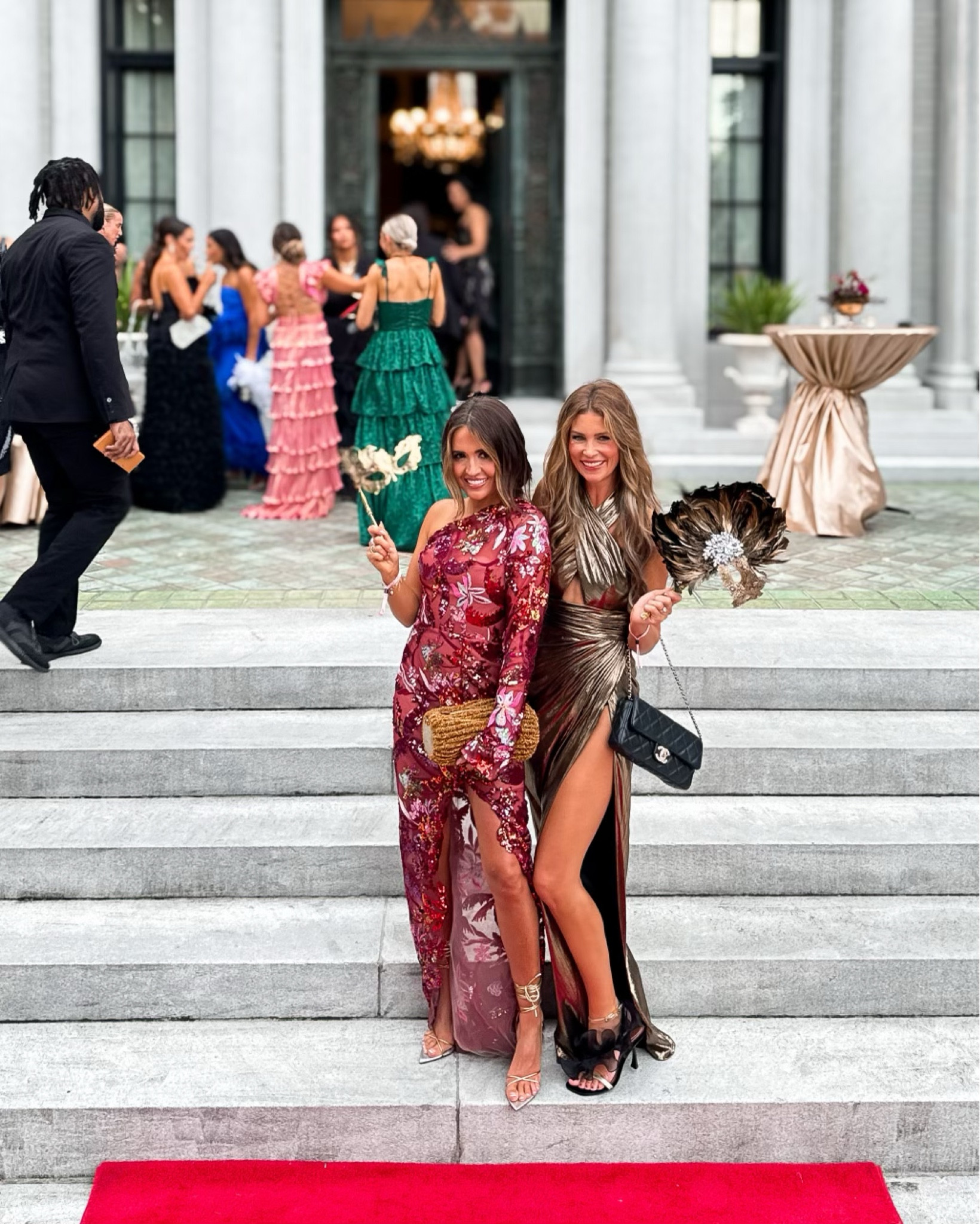 Masquerade party!! 
Nordstrom dress 
Revolve heels 
Chanel bag 
Etsy mask 

#LTKShoeCrush #LTKParties #LTKStyleTip