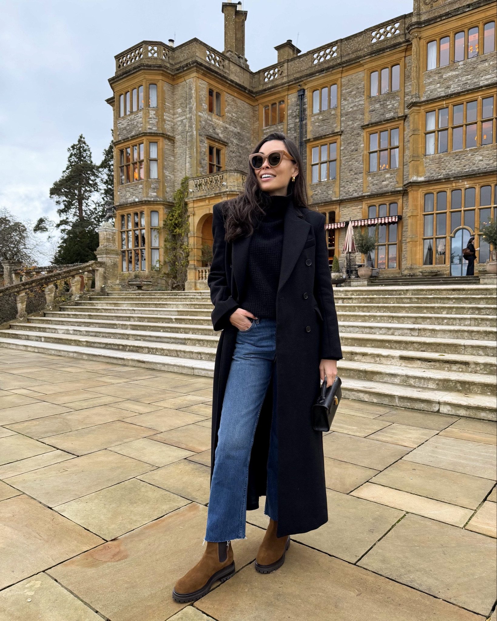 This coat is back in stock in size XS! Wearing an XS! Winter outfit, black double breasted coat, & Other Stories, Margaux boots.

#LTKSeasonal #LTKootd #LTKTravel