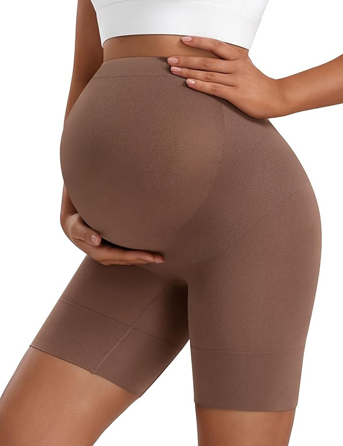 Peauty “Baby Bump” Premium Maternity Shapewear, High Waisted Mid-Thigh Pregnancy Underwear Pr... | Amazon (US)