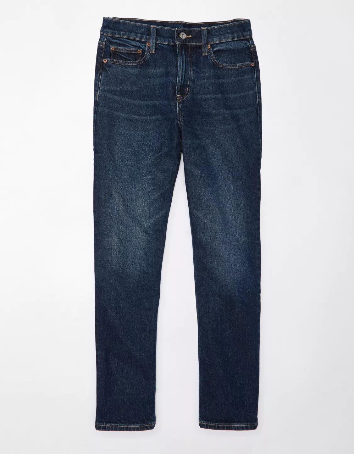 AE Stretch Super High-Waisted Ankle Straight Jean | American Eagle Outfitters (US & CA)