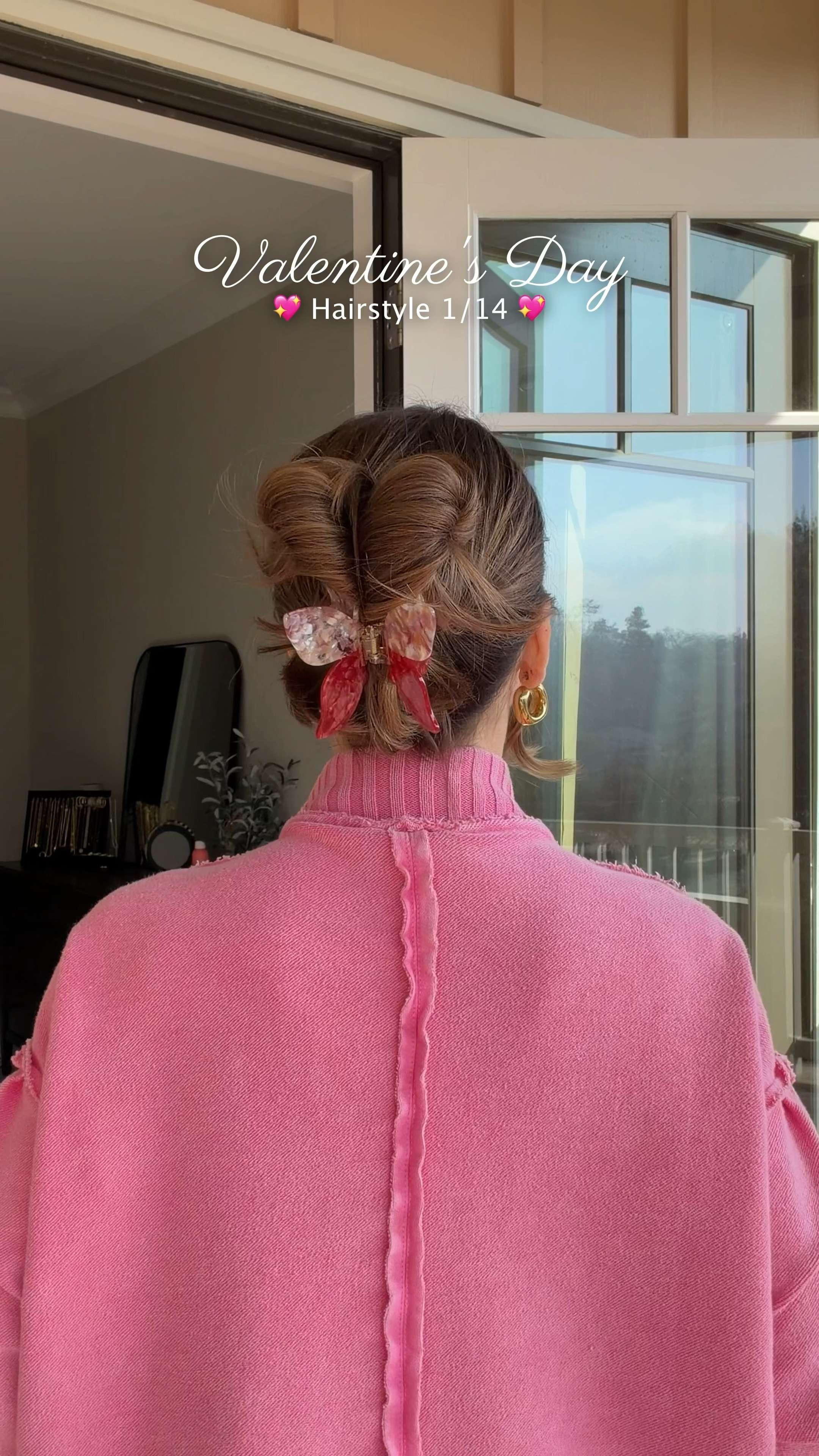 Floating Heart Hairstyle 💖

A heart resting on a butterfly?! She’s light, airy, and full of whimsy just in time for Valentine’s Day.

Use code NICHOLE35 for 35% off of my VICI pink knit jacket ✨

Start with your hair in a ponytail and create a small opening just above the hair tie. Flip the ponytail up through the opening and gently pull to tighten. Split the ponytail into two sections and twist each inward a few times. Bring both twists toward the center and secure with a playful claw clip. Softly pinch and pull to shape the heart until it feels just right.

Would you try this one? 

 #LTKValentine #LTKgrwm #LTKBeauty
