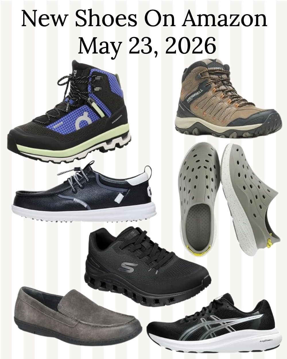 Scope out new shoe style for Men. Dress, athletic, work, or hiking shoes. See whats available on the market on May 23,  2026. 

 #LTKActive #LTKWorkwear #LTKMens