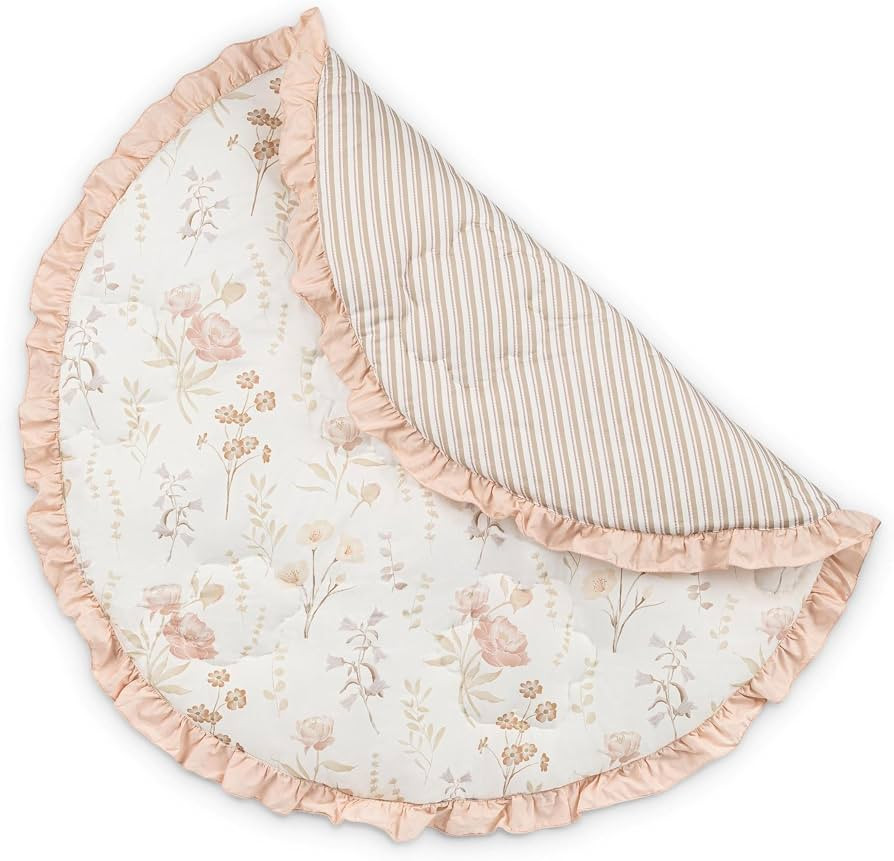 Crane Baby Activity Mat, Floor Mat for Babies and Toddlers, 40" x 40", Quilted Wildflower | Amazon (US)