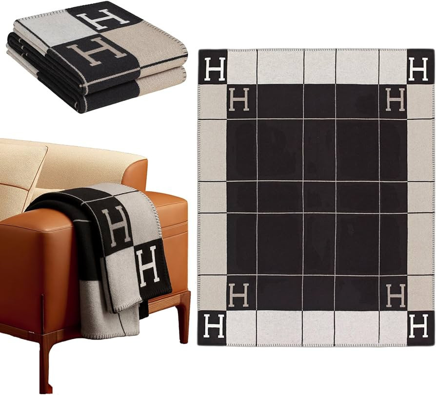 h Throw Blanket Fleece Cashmere Plaid Super Soft for All Seasons Warm Shawl Thick Knitted Plush C... | Amazon (US)