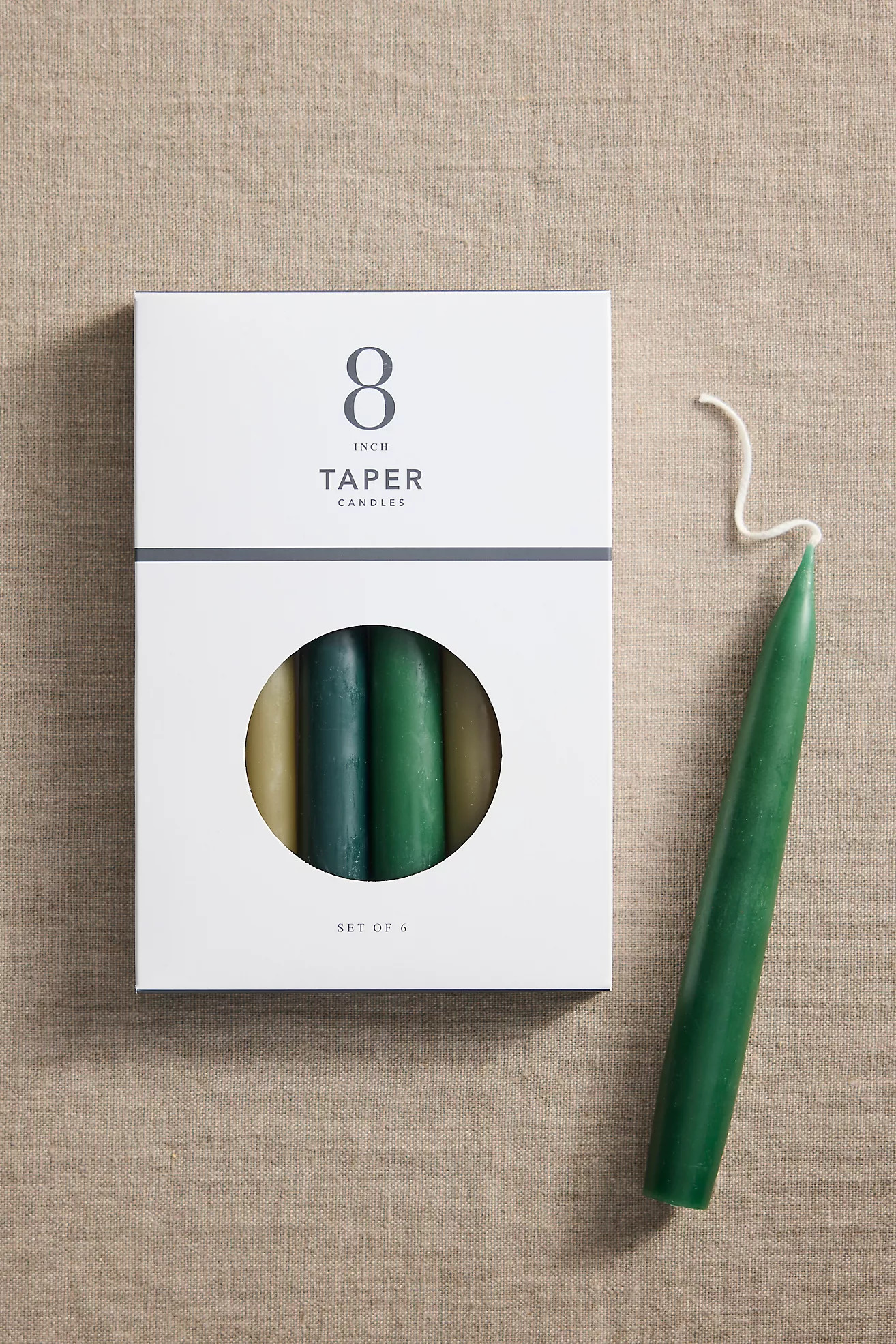 Unscented Taper Candles, Set of 6 Greens | Anthropologie (US)
