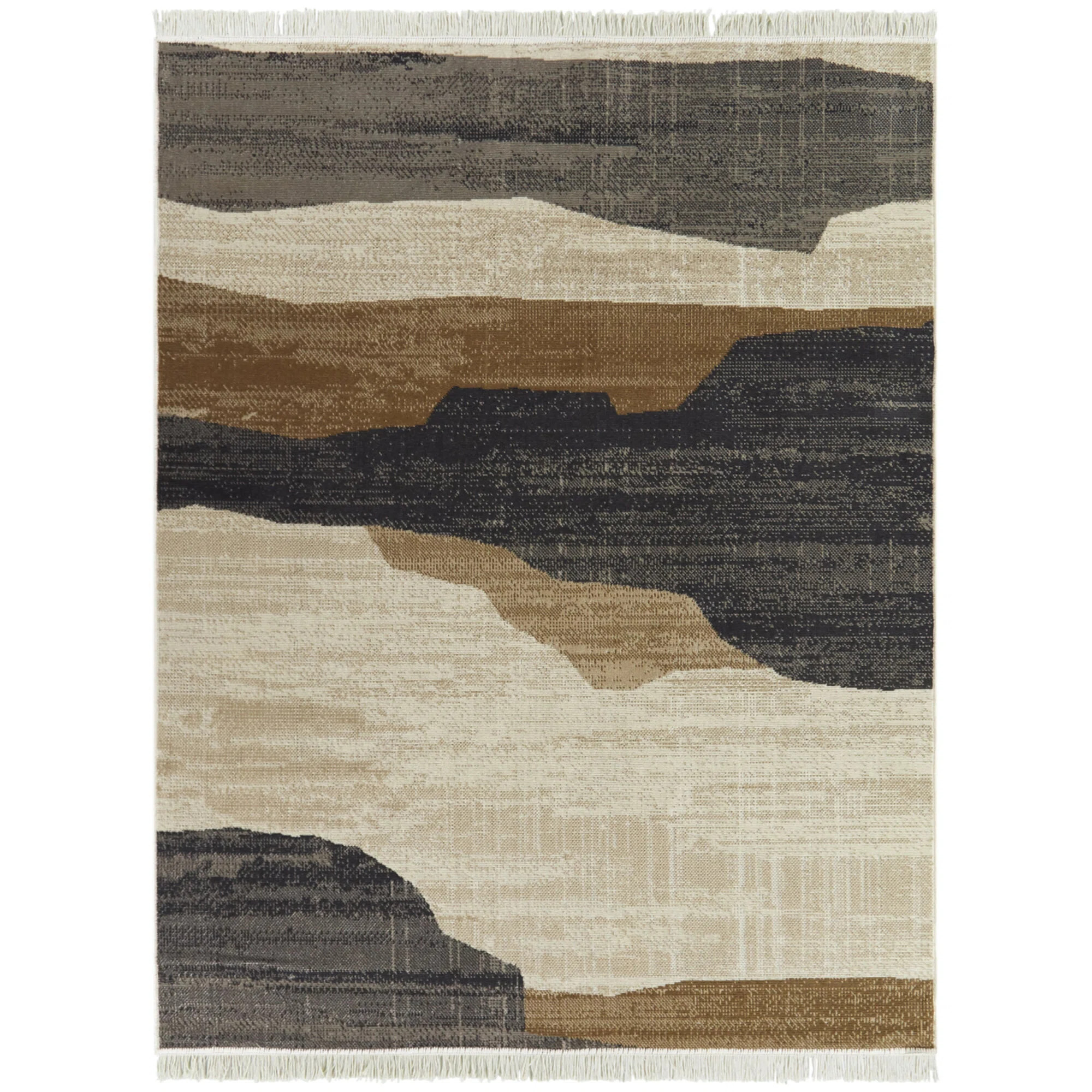 Astrid Recycled Charcoal/Gray/Brown Rug | Wayfair North America