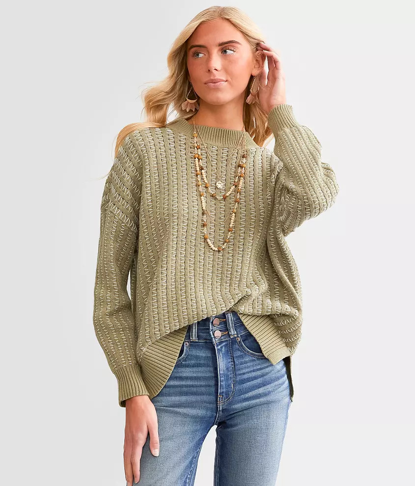 Contrast Stitch Sweater | Buckle