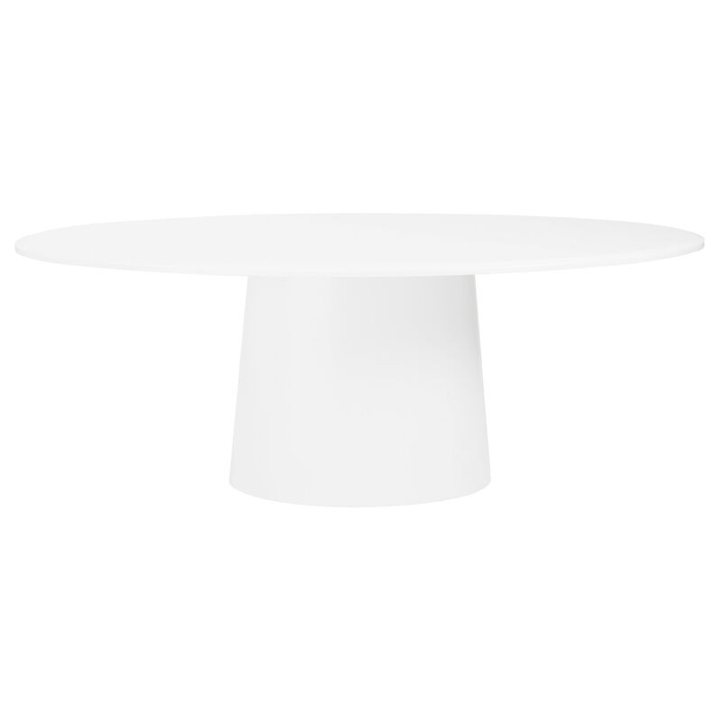Dexter 79" Oval Dining Table, Matte White | One Kings Lane