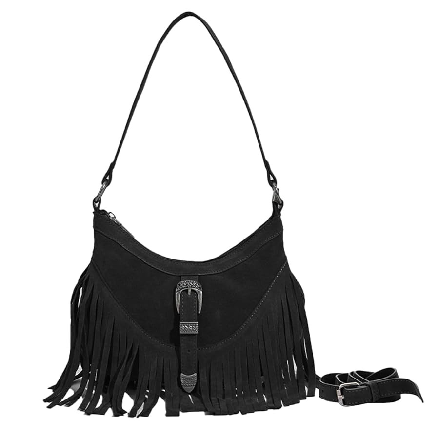 Sunwel Fashion Women Western Small Fringe Underarm Purse Hipppie Shoulder Bag with Tassel | Amazon (CA)