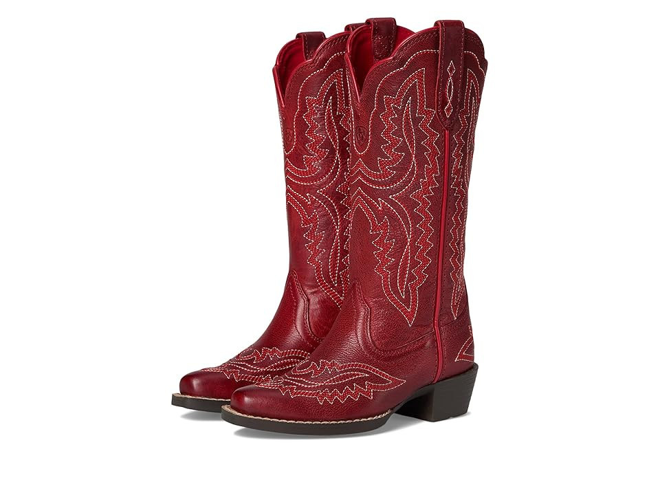 Ariat Kids Casanova D Toe Western Boots (Toddler/Little Kid/Big Kid) Kids Shoes Chili Red: 13 Little Kid M, Leather/Suede | Zappos.com