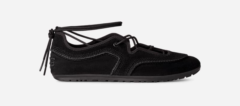 UGG® Women's Quill Ballet Sneaker Sheepskin Shoes in Black, Size 9.5 | UGG (US)
