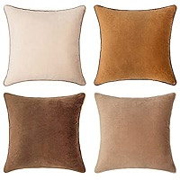 MONDAY MOOSE Decorative Throw Pillow Covers Cushion Cases, Set of 4 Soft Velvet Modern Double-Sid... | Amazon (US)