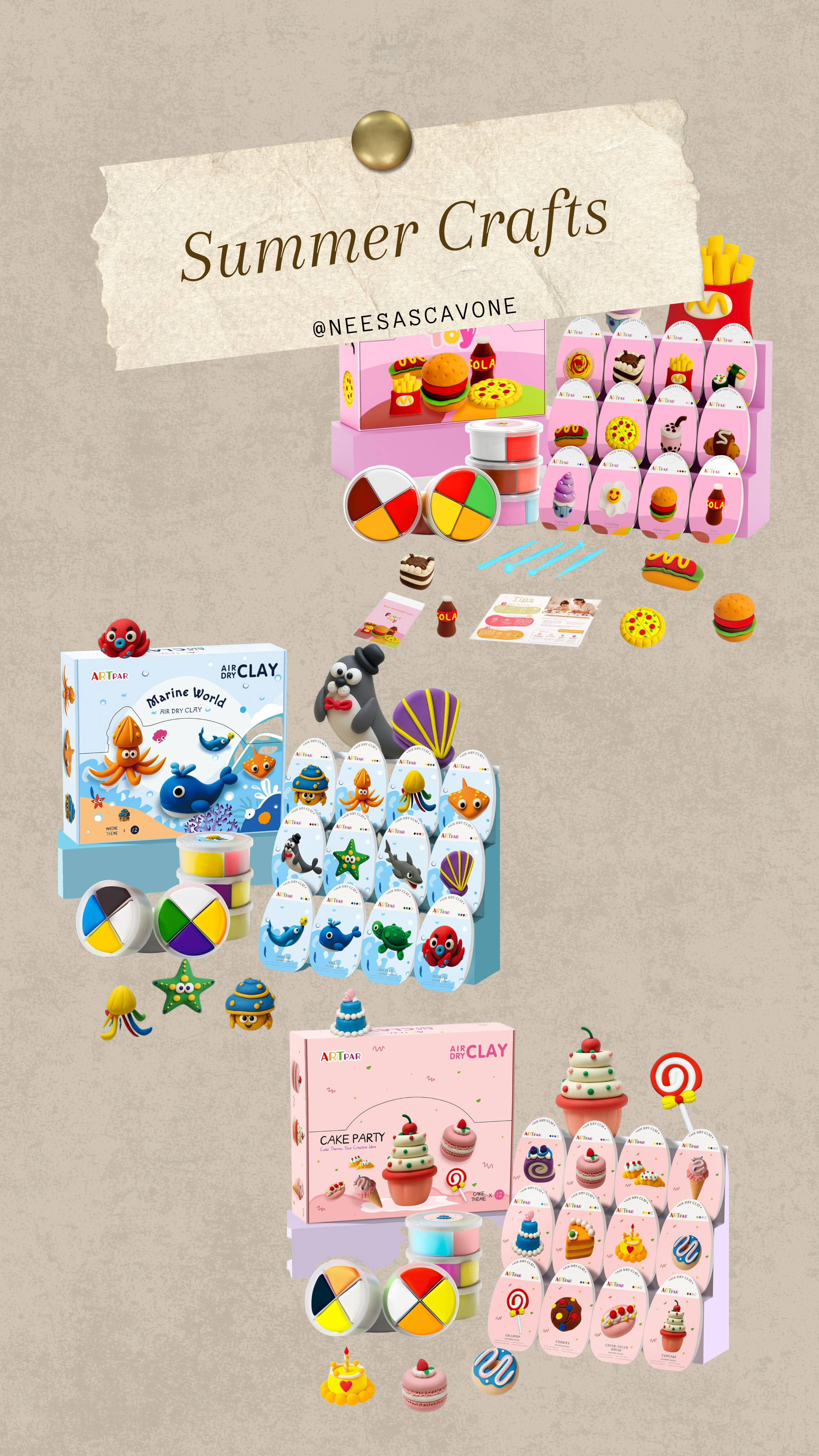 Summer crafts that keep the kids busy, creative, and off screens for more than 5 minutes ☀️🎨 These air dry clay kits are such a fun summer activity idea for rainy days, playdates, boredom busters, and creative afternoons at home. Linking all of our favorite kids craft finds for summer!

#summercrafts #kidscrafts #summeractivitiesforkids #airdryclay #momfinds #kidsactivities #summerfunforkids #craftideasforkids #amazonfinds #ltkfamily #momlife #creativekids #screenfreeactivities #summermusthaves #toddleractivities 

 #LTKSeasonal #LTKTravel #LTKKids