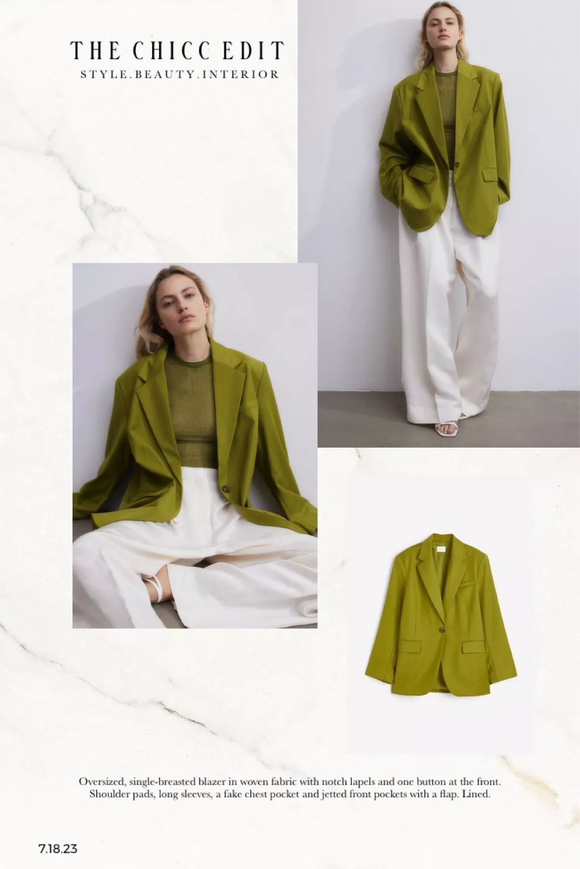 Linen oversized blazer curated on LTK
