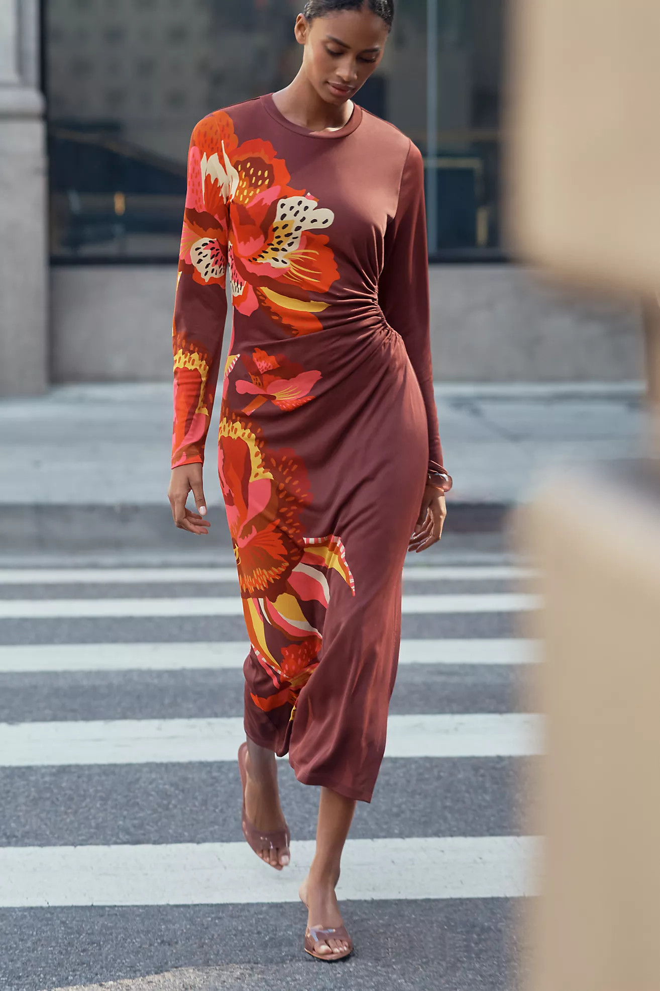 Farm Rio x Anthropologie Long-Sleeve Jersey Midi Dress | Anthropologie (US)