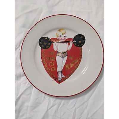 Rosanna Valentine plate retro 8" I am strong for you strong man circus boy | eBay US