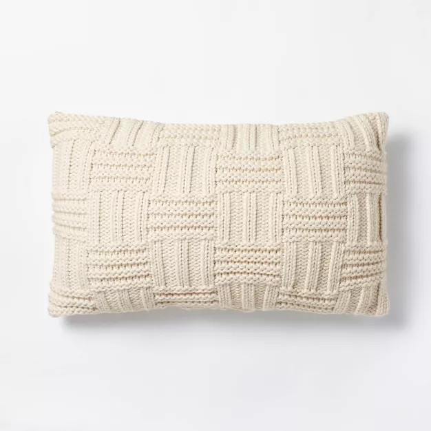 Basket Weave Knit Throw Pillow - Threshold™ designed with Studio McGee | Target