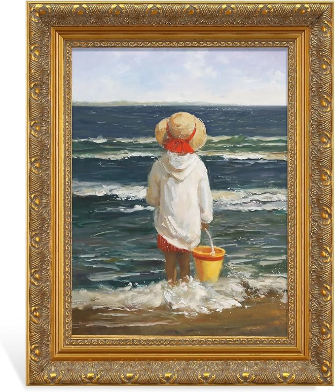 Solid Wood Frame for 8x10 Canvas Paintings, Finished Antique Ornate Canvas Frame for Oil Painting... | Amazon (US)
